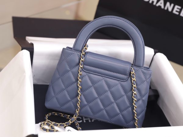 Chanel Kelly Like Auth Women’s Handbag Blue 19x13x7cm - Image 6