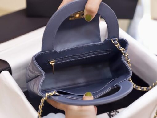 Chanel Kelly Like Auth Women’s Handbag Blue 19x13x7cm - Image 7