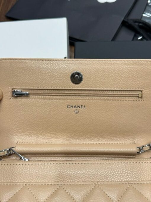 Chanel Woc Entrupy Beige Silver Lock Super Bag 19cm - Image 6