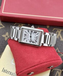 Alternative view of Cartier Fake Watches Tank Must White Dial Metal Wire 31x41mm