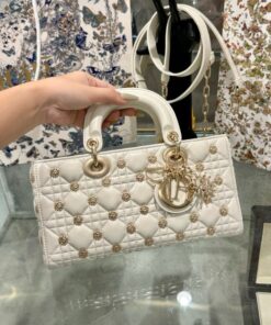 Alternative view of Dior Micro Lady D-Joy Like Auth Bag White Sun Pattern 26×13.5x5cm