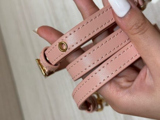 Dior Boby Women’s Handbag, Super Quality Pink Cowhide Leather 21x12x5cm - Image 8