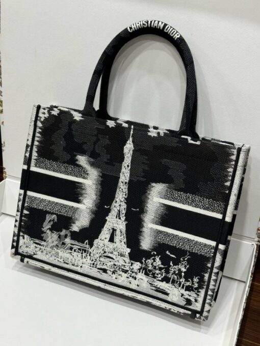 Dior Book Tote Super Premium Women’s Handbag Eiffel Tower Pattern 36.5cm - Image 3