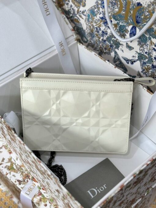 Dior Plaid Women’s Super Quality White Handbag 19cm - Image 4