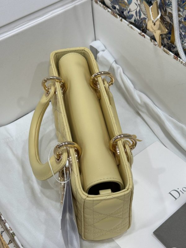 Dior Lady D-Joy Rep 1:1 High-end Women’s Handbag Yellow 22cm - Image 7