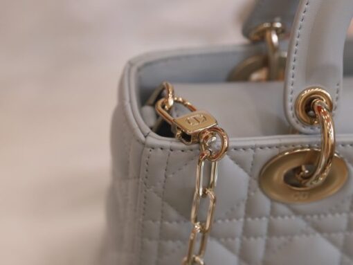 Dior Lady D-Joy Super High Quality Women’s Handbag Gray 22x13x4cm - Image 7