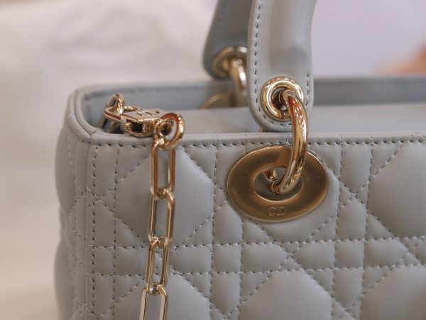 Dior Lady D-Joy Super High Quality Women’s Handbag Gray 22x13x4cm - Image 6