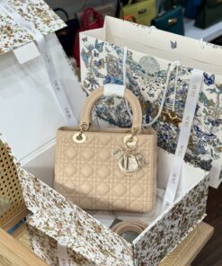 Dior Lady Beige Women’s Handbag Replica 11 High Quality 24cm