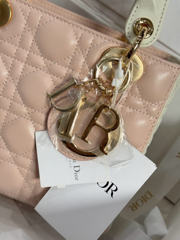 Dior Lady Rep 11 High-end Women’s Handbag Light Pink 20cm - Image 8