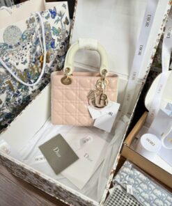 Alternative view of Dior Lady Rep 11 High-end Women’s Handbag Light Pink 20cm