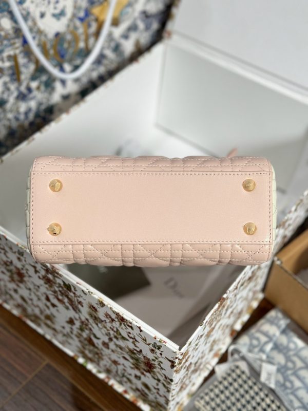Dior Lady Rep 11 High-end Women’s Handbag Light Pink 20cm - Image 5