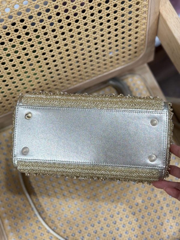 Dior Lady Replica 1:1 Women’s Handbag Beaded Pattern 24cm - Image 7