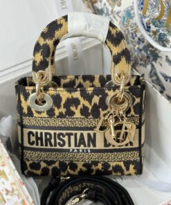 Dior Lady Super Quality Women’s Handbag Embroidered Fabric 17cm
