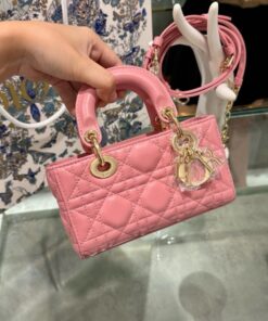 Alternative view of Dior Micro Lady D-Joy Women’s Handbag Pink Like Auth 16.5cm