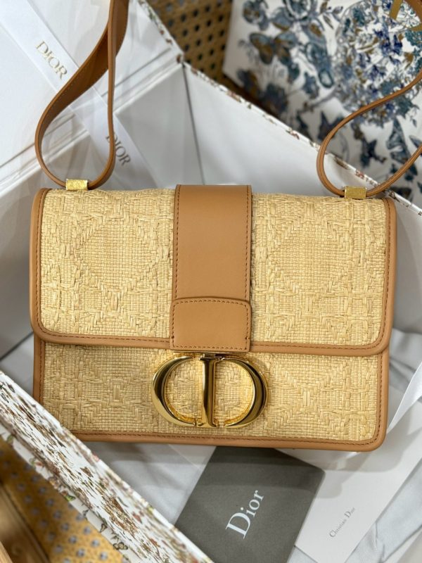 Dior Montaigne Super High Quality Women’s Handbag Yellow 24x17x8cm - Image 3