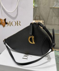 Dior Saddle Super Quality Women’s Handbag Black Cowhide 20x15x4cm