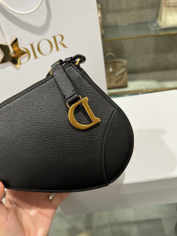 Dior Saddle Super Quality Women’s Handbag Black Cowhide 20x15x4cm - Image 3