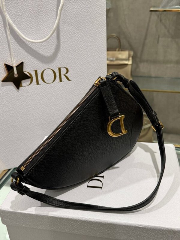 Dior Saddle Super Quality Women’s Handbag Black Cowhide 20x15x4cm - Image 4