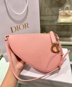 Alternative view of Dior Saddle Women’s Handbag Pink Cowhide 20x15x4cm