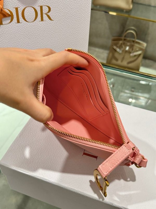 Dior Saddle Women’s Handbag Pink Cowhide 20x15x4cm - Image 5