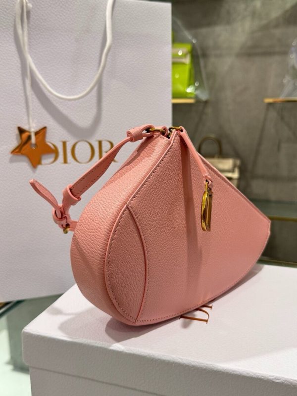 Dior Saddle Women’s Handbag Pink Cowhide 20x15x4cm - Image 3