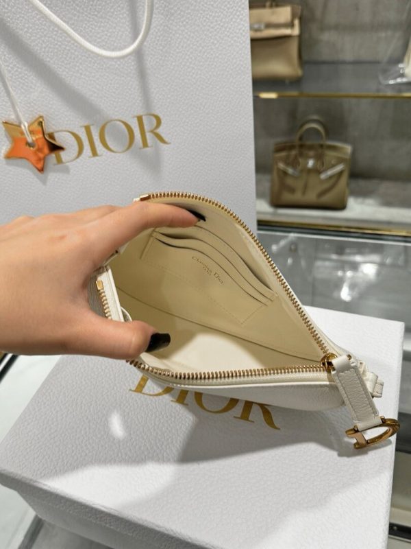 Dior Saddle Women’s Handbag White Cowhide 20x15x4cm - Image 7