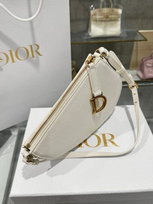 Dior Saddle Women’s Handbag White Cowhide 20x15x4cm - Image 5