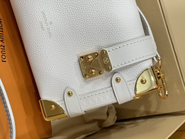 Louis Vuitton LV Side Trunk Super High Quality Women’s Handbag White 18×12.5x8cm - Image 8