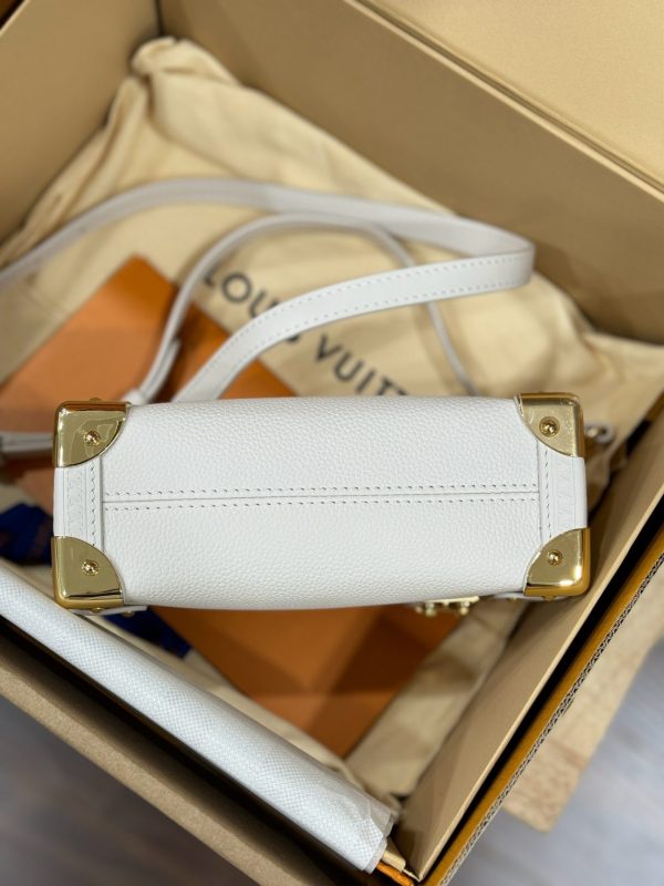 Louis Vuitton LV Side Trunk Super High Quality Women’s Handbag White 18×12.5x8cm - Image 6