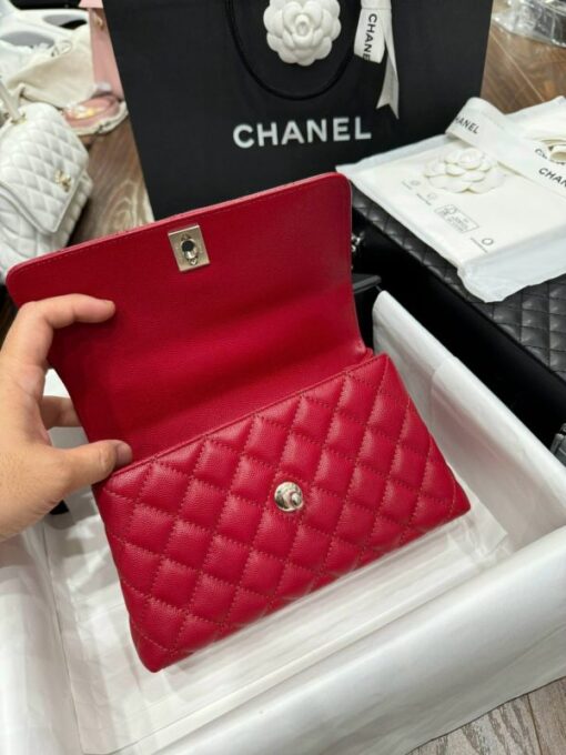 Chanel Coco Rep 1:1 High Quality Red Calfskin Women’s Handbag 24x14x10cm - Image 8