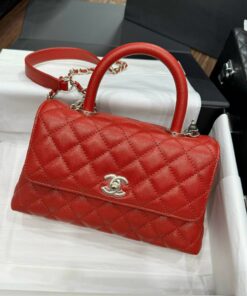 Chanel Coco Rep 1:1 High Quality Red Calfskin Women’s Handbag 24x14x10cm