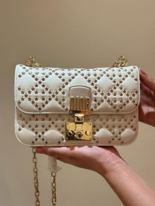 Dior Addict Lucky Like Auth Women’s Handbag White 21x13x3cm - Image 2