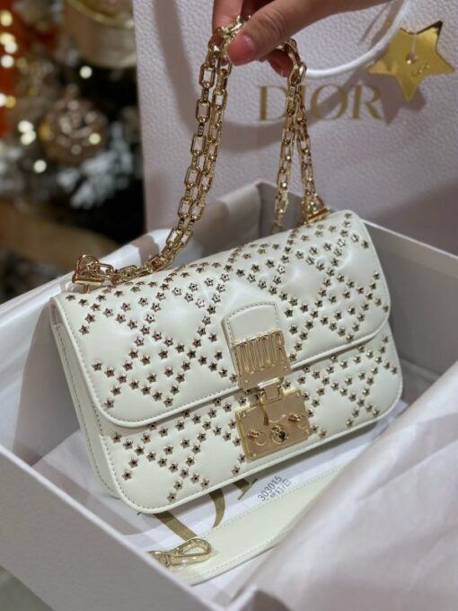 Dior Addict Lucky Like Auth Women’s Handbag White 21x13x3cm - Image 4