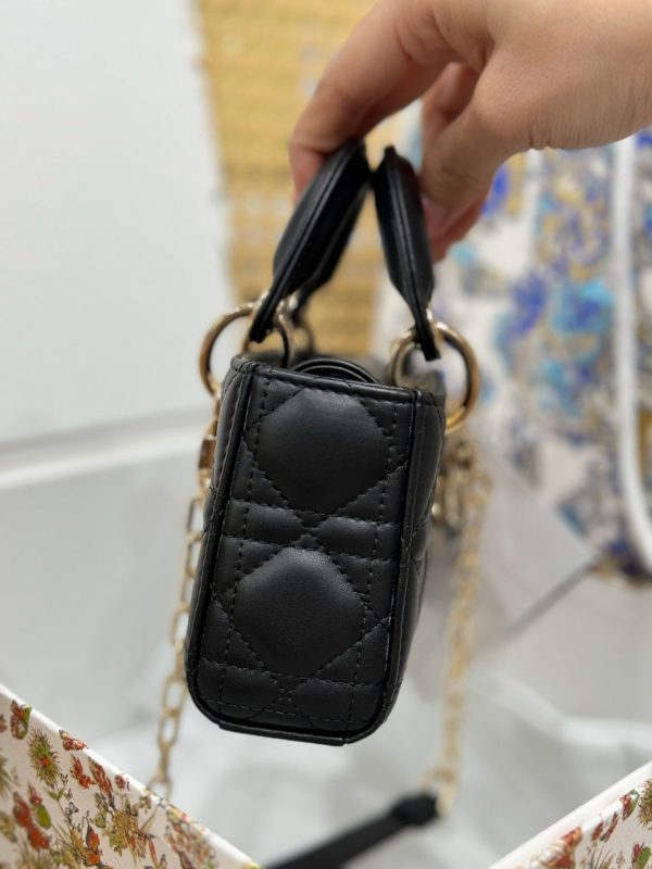 Dior Lady D-Joy Micro Like Auth Black Sheepskin Women’s Handbag 16.5cm - Image 7