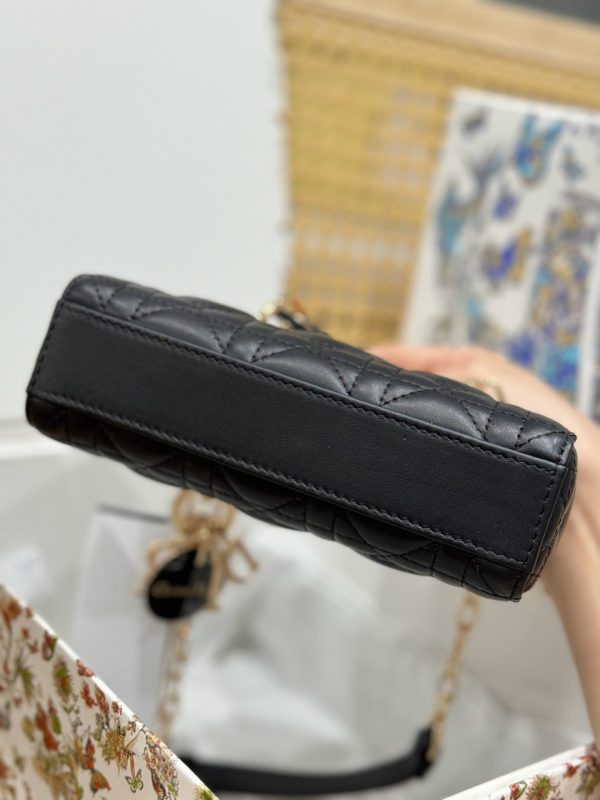 Dior Lady D-Joy Micro Like Auth Black Sheepskin Women’s Handbag 16.5cm - Image 6