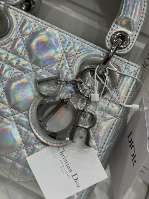 Dior Lady Replica 11 Silver Sheepskin Women’s Handbag 17cm - Image 9