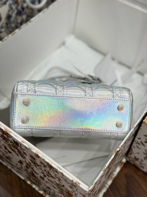 Dior Lady Replica 11 Silver Sheepskin Women’s Handbag 17cm - Image 6