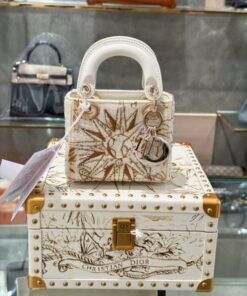 Alternative view of Dior Lady Replica 1:1 Women’s Handbag Sun Pattern 17cm