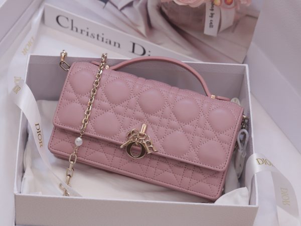 Dior Woc Women’s Handbag Pink Super Quality 21×11.5×4.5cm - Image 3