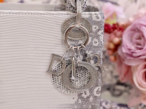Dior Lady Women’s Replica 1 1 Lizard Leather Handbag 17cm - Image 4