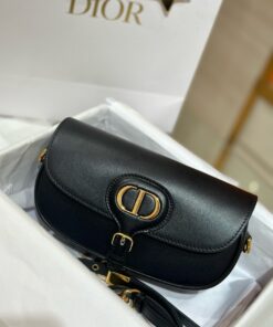 Dior Boby Super High-Quality Handbag for Women, Black Cowhide 21x12x5cm