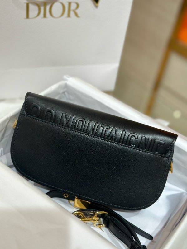 Dior Boby Super High-Quality Handbag for Women, Black Cowhide 21x12x5cm - Image 4