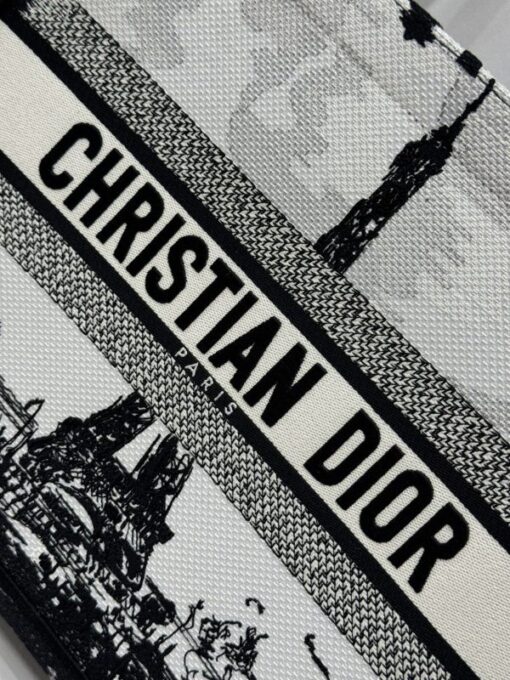Dior Book Tote Women’s Super Handbag Eiffel Tower Pattern 36.5cm - Image 7