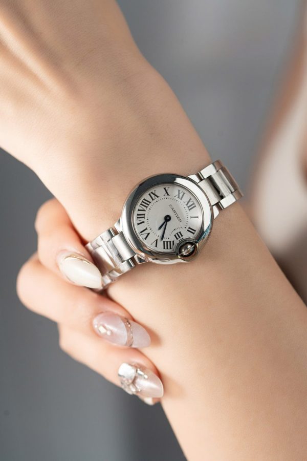 Cartier Ballon Bleu Women’s Replica Watch Swiss Quartz Movement Metal Strap 28mm - Image 9