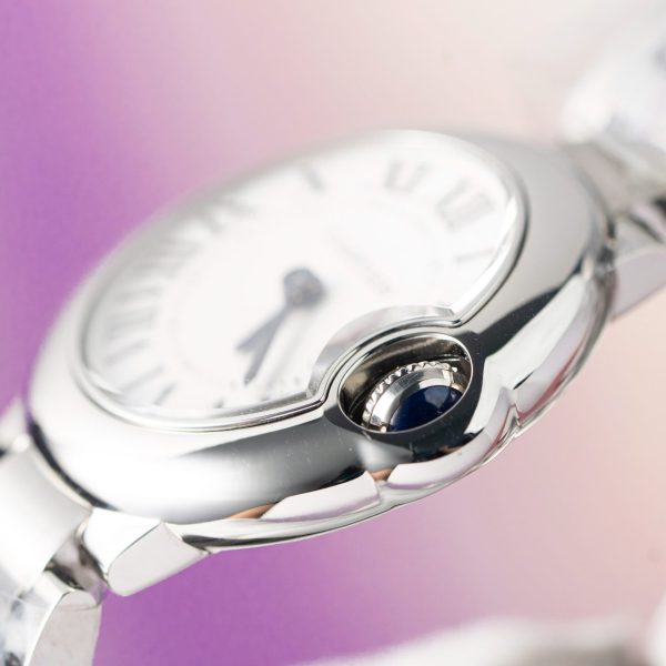 Cartier Ballon Bleu Women’s Replica Watch Swiss Quartz Movement Metal Strap 28mm - Image 8