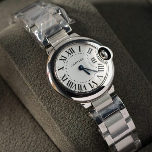 Cartier Ballon Bleu Women’s Replica Watch Swiss Quartz Movement Metal Strap 28mm - Image 3