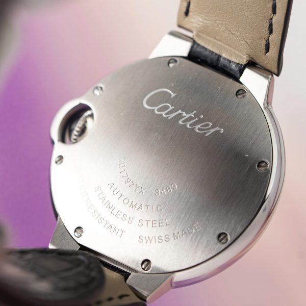 Cartier Ballon Bleu Replica 1:1 Watch White Dial Leather Strap 36mm - Image 11