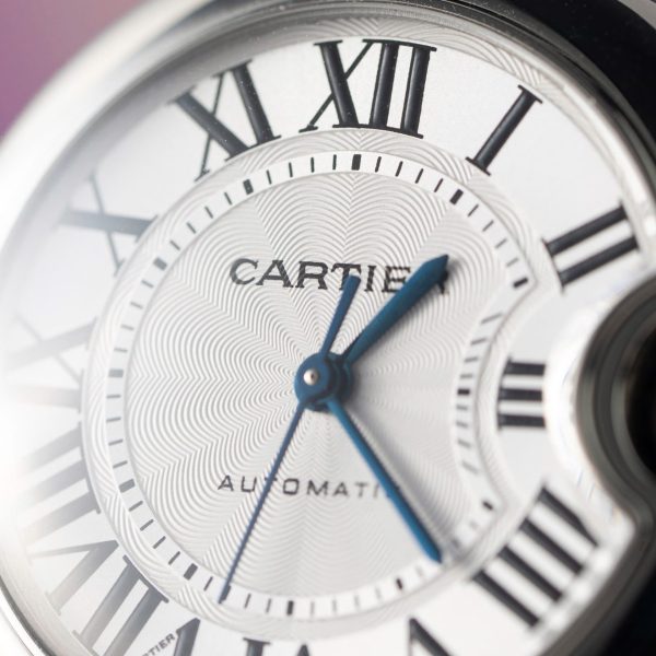Cartier Ballon Bleu Replica 1:1 Watch White Dial Leather Strap 36mm - Image 5