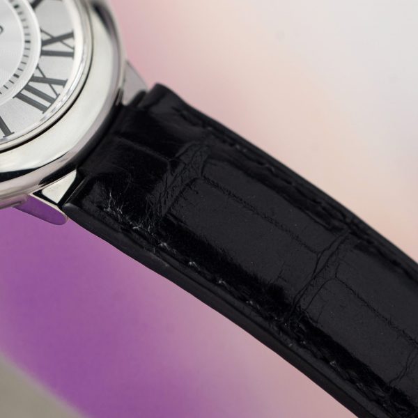 Cartier Ballon Bleu Replica 1:1 Watch White Dial Leather Strap 36mm - Image 8