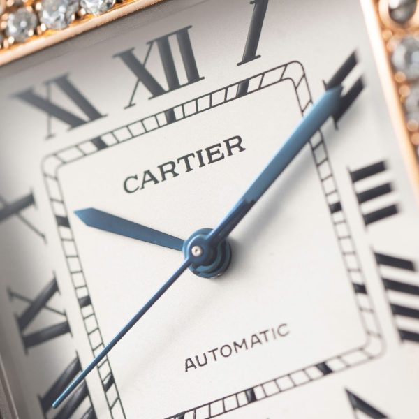 Cartier Santos Replica Watch With Full Diamond Moissanite Hong Kong 35mm - Image 5